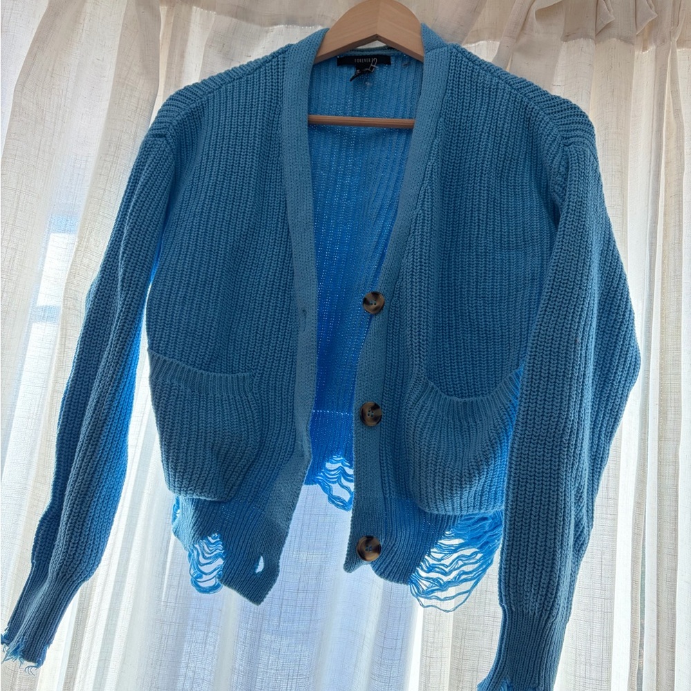 Forever 21 Blue Women's Cardigan